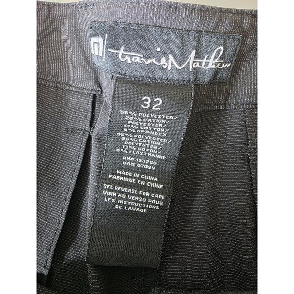 TRAVIS MATHEW Black Active Outdoor Casual Golf Textured Shorts SZ 32 - Picture 3 of 5